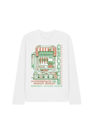 Star Wars, THE MANDALORIAN  GROGU SNACK SHACK MARKET - Langarmshirt - white