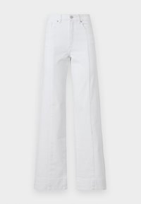 ONLJUICY PLEAT WIDE - Wide Leg - white denim