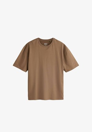 Next, ESSENTIAL CREW NECK T-SHIRT RELAXED FIT - T-Shirt basic - brown