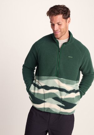 FLAXLEY - Fleece jumper - racing green landscape print
