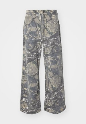 Jaded London FOREST CAMO COLOSSUS UNISEX - Loose Jeans - khaki