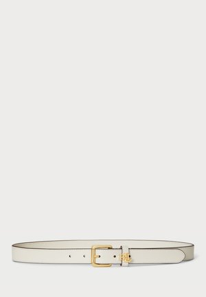 LOGO KEEPER LEATHER SKINNY BELT - Bælter - soft white