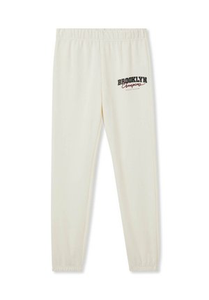 BROOKLYN - Pantaloni sportivi - bianco lana