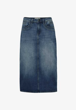 PULZ PZKATJA - Falda vaquera - dark blue denim