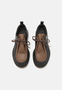 ECCO GRAINER W - Šněrovací boty - black/cocoa brown