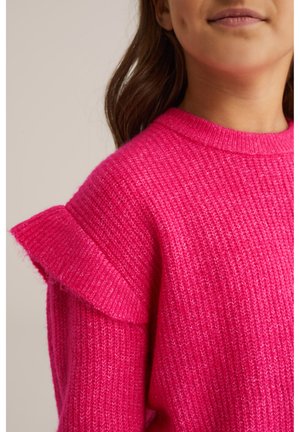 WE Fashion Strickpullover - bright pink