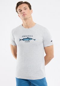 Non sélectionné, smocked fish gris chiné