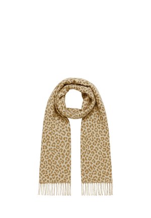 MIT LEOPARDENMUSTER FRANSEN WEICH UND ANGENEHM - Schal - camel