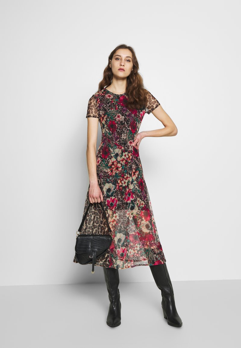 Desigual Vest Calgary Blusenkleid Marron Mehrfarbig Zalando De
