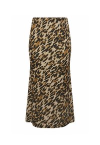 Yours Clothing LEOPARD PRINT - Jupe longue - brown