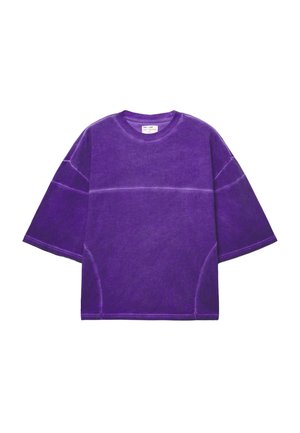 EFFETTO ACID WASH TRNPOPLAB - T-shirt con stampa - viola