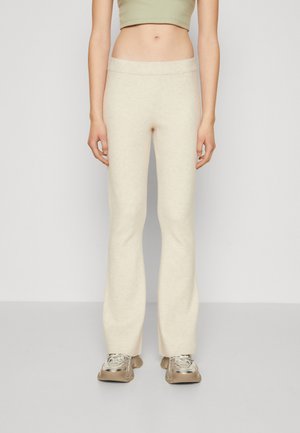 VILA VINULA PANTS - Παντελόνι φόρμας - super light natural melange