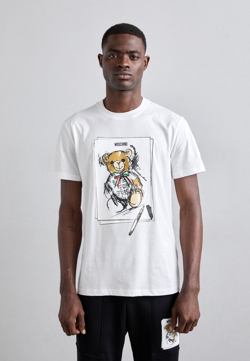 MOSCHINO T-shirt imprimé - fantasia bianco