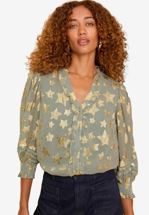 Love & Roses STAR RUFFLE 3/4 SLEEVE REGULAR FIT - Paitapusero - grey metallic