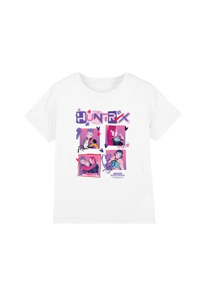 NETFLIX, KPOP DEMON HUNTERS SCRAPBOOK SQUARES UNISEX - Print T-shirt - white