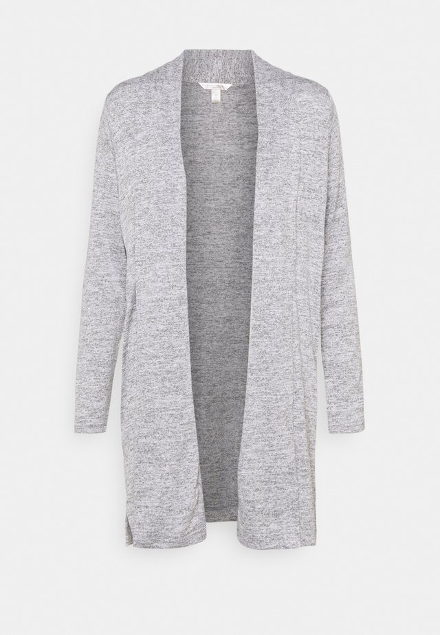 LUXESPUN OPEN CARDIGAN - Strickjacke - medium heather grey