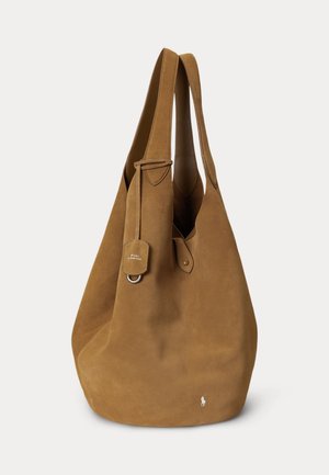 Polo Ralph Lauren, POLO PLAY SUEDE LARGE TOTE - Дамска чанта - caramel