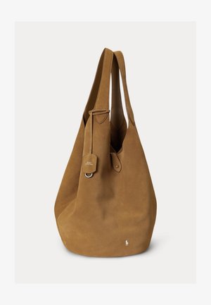 Polo Ralph Lauren, POLO PLAY SUEDE LARGE TOTE - Дамска чанта - caramel