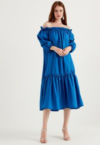 Herita BALLOON SLEEVE - Vardagsklänning - blue