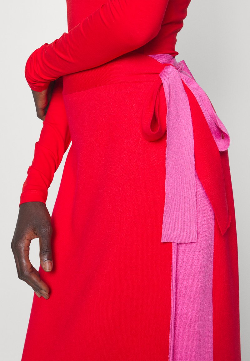 Red maxi wrap skirt Clearance