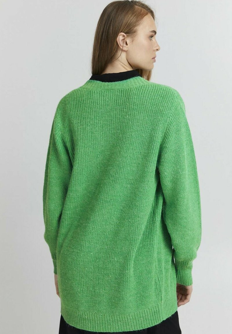 ICHI CARDIGAN NOVO - Strickjacke - green/grün - Zalando.de