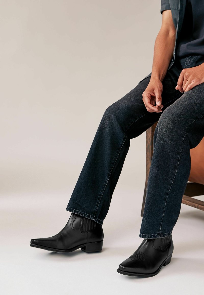 Next REGULAR FIT - Kovboju/motociklistu tipa puszābaki - black