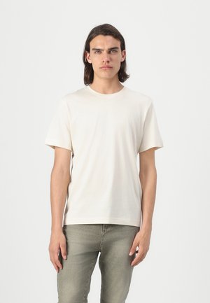 TOM TAILOR BASIC CREW NECK - T-Shirt basic - smooth light sand
