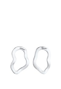 Elli ABSTRACT WAVY EARRINGS - Ohrringe - silver coloured