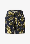 MID-WAIST SHORTS WITH FLORALEM PRINT - Short - maritime blue