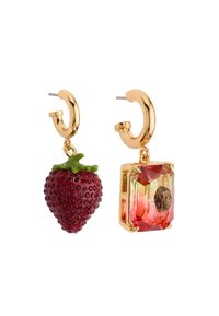 Kurt Geiger London - PAVE STRAWBERRY HUGGIE SET - Earrings - red Thumbnail Image 1