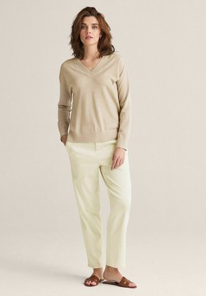 LARA - Striktrøje - beige