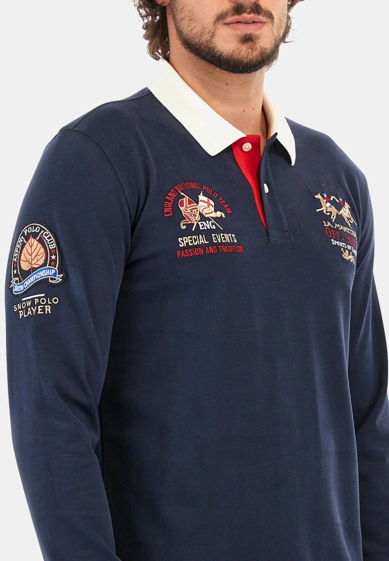 Maniche Lunghe La Martina Abbigliamento La Martina Polo Blau/blu