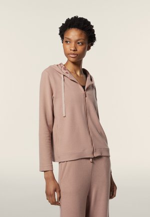 Freddy TRICOT CON ZIP E  ANIMALIER - Sudadera con cremallera - fawn