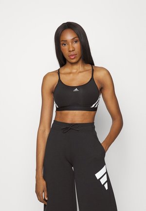 AEROREACT TRAINING - Light support sports bra - black/white