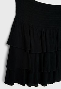 Stradivarius RUFFLED - Minijupe - black