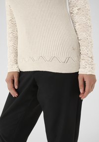 Cream DELA SLEEVELESS TURTLENECK - Topp - oat melange