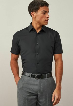 REGULAR FIT SHORT SLEEVE - Camicia - black