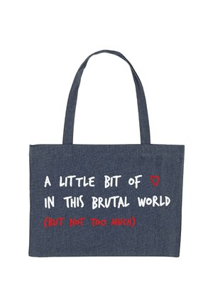 BRUTAL EMBROIDERY SHOPPING - Shopping Bag - blue