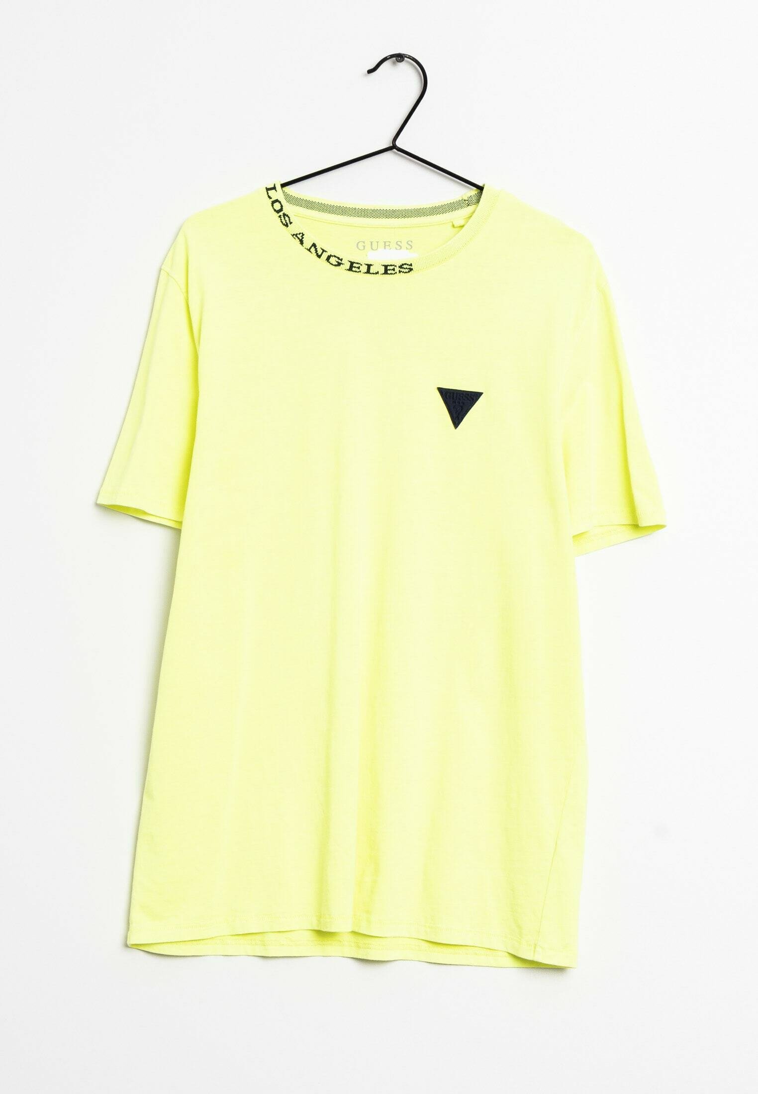 Guess T-shirt print - yellow/geel 