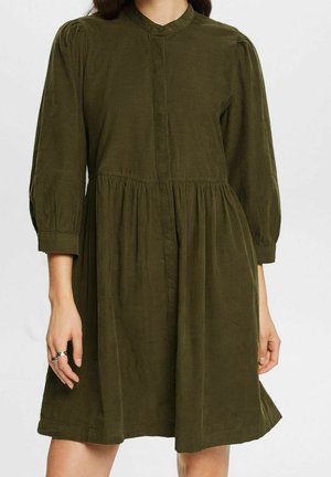 Abito a camicia - metallic green