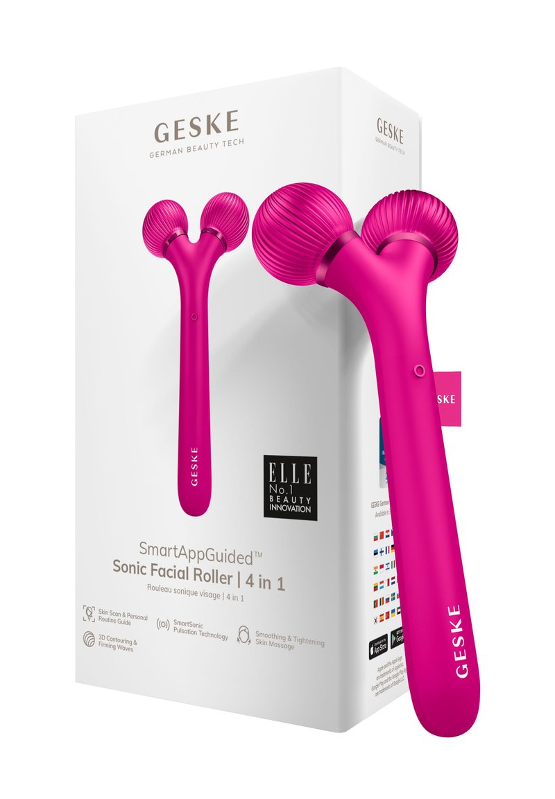 GESKE - SONIC FACIAL ROLLER | 4 IN 1 - Ansiktsvård - tillbehör - magenta, Förstora