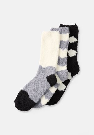 WOMEN COSY PATTERNED SOCKS IN BOX 3 PACK - Socken - black/grey/beige