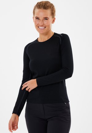 Langærmet T-shirt - black