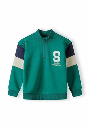 HALF ZIP BASEBALL - Zip-up sweatshirt - green