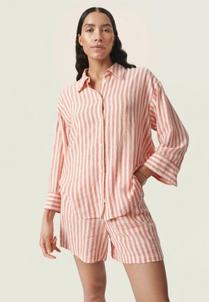 BELIRA - Bluza z gumbi - hot coral stripes