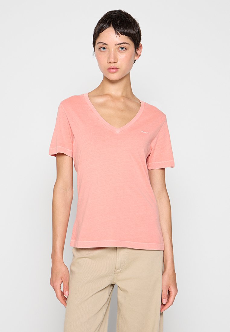 Gant T-shirt basic donkerroze