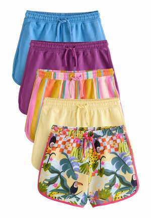 Next REGULAR FIT  5 PACK - Pantaloni sportivi - multi tropical pink yellow blue purple stripe