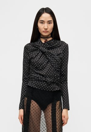 KNOTTED - T-shirt à manches longues - black