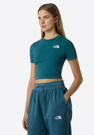The North Face W ESSENTIAL CROPPED SLIM SHORT SLEEVE TE - T-Shirt print - space