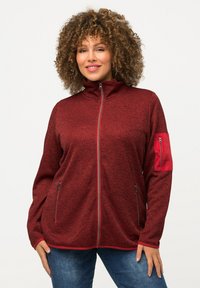 Ulla Popken OPSTAANDE KRAAG RITSZAKKEN - Neuletakki - brown